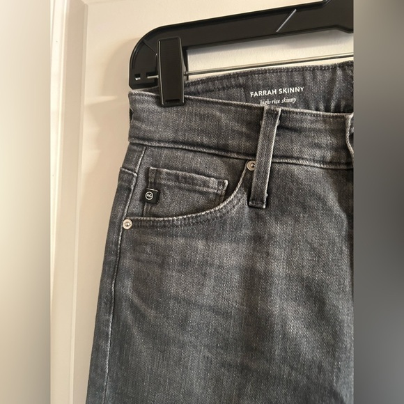 AG Adriano Goldschmied Farrah High Rise Skinny Jeans 26R Grey Pearls - Picture 6 of 14